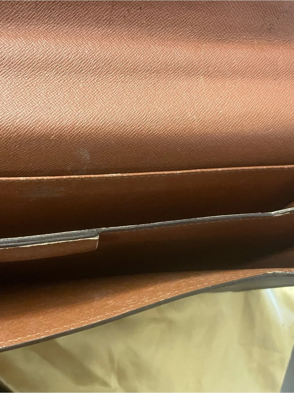 Louis Vuitton Monogram Canvas Brown and Tan Briefcase Vintage